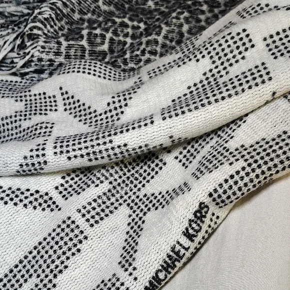 Michael Kors Monochrome Animal Print Scarf - Picture 2 of 9